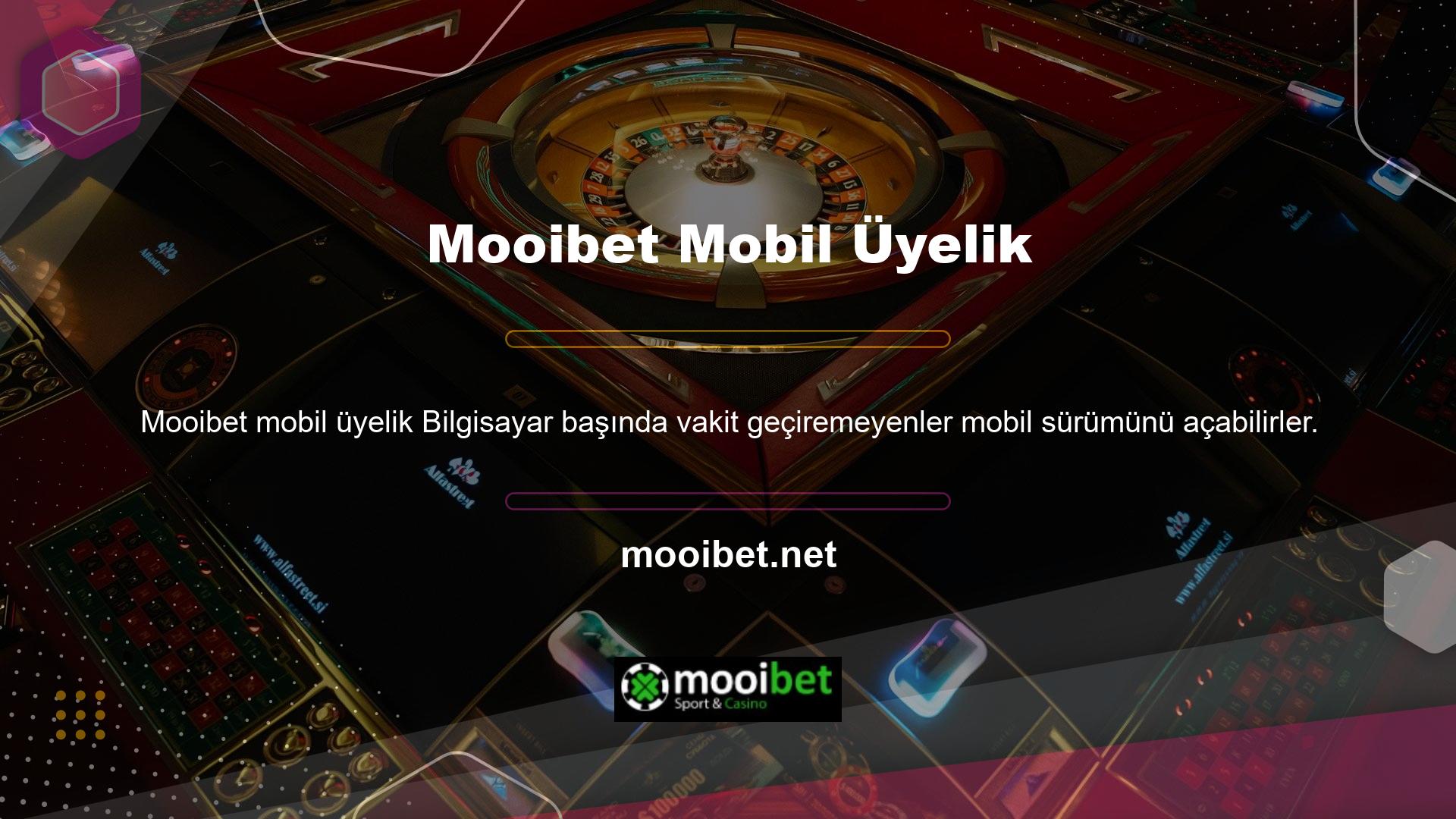 Mooibet mobil sürümünü yalnızca mevcut adresleri olan kullanıcılar açabilir